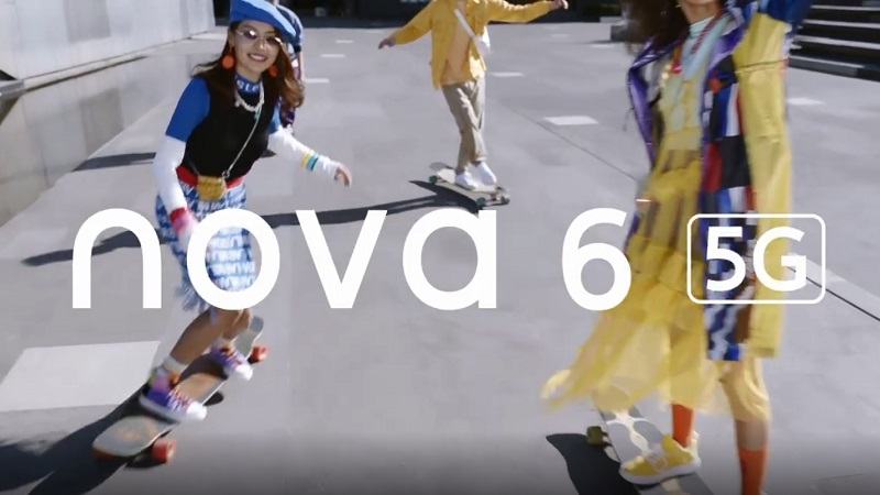 Huawei Nova 6 5G xuất hiện trong video teaser chính thức, tiết lộ thiết kế mặt trước và sau