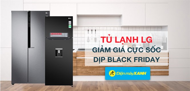 5 mẫu tủ lạnh LG đồng loạt giảm giá nhân dịp Black Friday