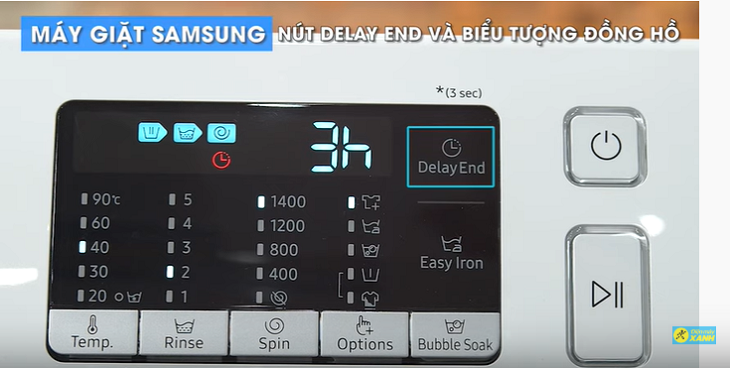 Tính năng hẹn giờ trên máy giặt Samsung