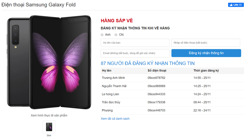 Mở bán Samsung Galaxy Fold Mở bán Samsung Galaxy Fold