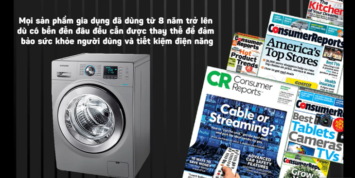 Sản phẩm gia dụng đã dùng từ 8 năm trở lên cần được thay mới