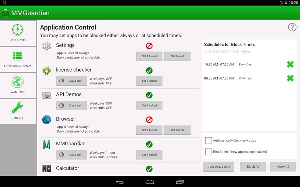 8 phần mềm quản lý trẻ em hiệu quả phụ huynh không nên bỏ qua > Giao diện của ứng dụng MMGuardian