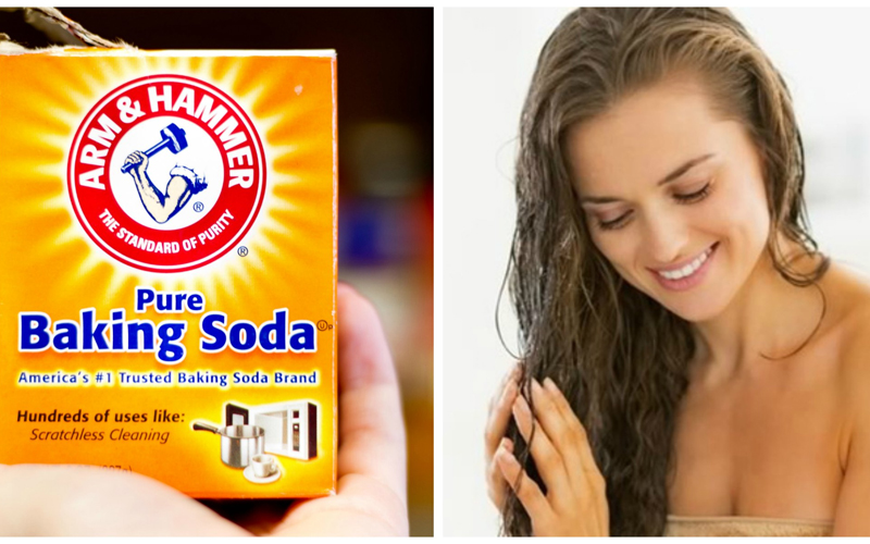 Baking soda giúp tóc sạch bóng và mềm mượt