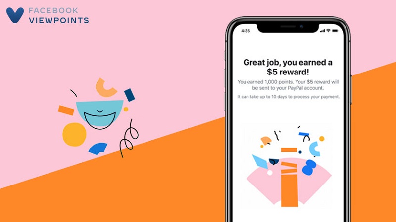 Facebook chính thức ra mắt ứng dụng Facebook Viewpoints, trả tiền cho người dùng khi làm khảo sát