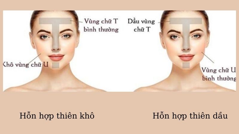 Các bước chăm sóc da hỗn hợp thiên dầu và thiên khô