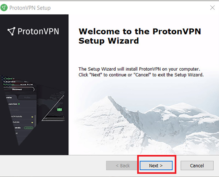Tải ứng dụng Proton VPN về máy tính > Chọn ngôn ngữ bạn muốn > Chọn Next > Chọn Next lần 2 > Chọn đường dẫn nơi bạn muốn lưu ứng dụng > Chọn Next