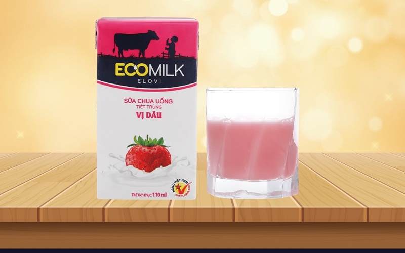 Sữa chua uống vị dâu Ecomilk