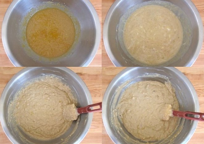 Bước 1 Trộn hỗn hợp bánh Bánh chuối nướng sữa chua