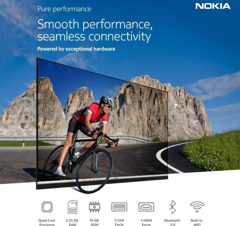 Nokia bất ngờ ra mắt TV thông minh: Màn hình 55 inch 4K, âm thanh JBL Audio, giá 13.5 triệu