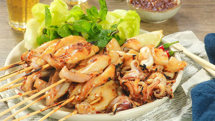 Mực nướng sa tế Mực nướng sa tế