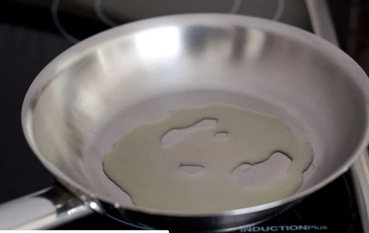 Preheat the pan before adding food