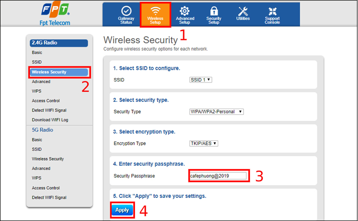 Cách đổi mật khẩu Wifi nhà mạng Viettel, VNPT, FPT tại nhà