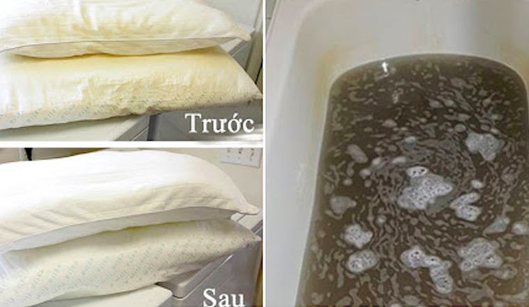 Vỏ ga, gối, chăn trắng bật tông với hỗn hợp mạnh gấp nhiều lần thuốc tẩy này