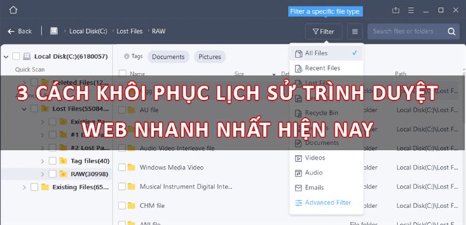 3 cách khôi phục lịch sử trình duyệt web bị xóa nhanh nhất hiện nay
