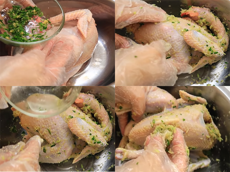 Cách làm gà hấp muối, thịt gà thơm, mềm ngon hấp dẫn