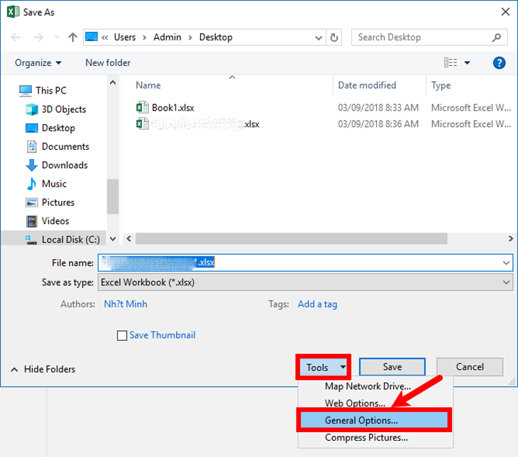 Tools > General Options