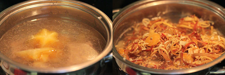 Bước 2 Nấu canh chua Canh chua khế với sườn non