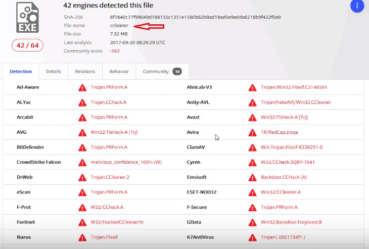 CCleaner phân tán phần mềm độc hại