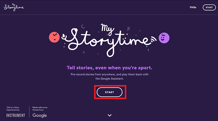 Cách sử dụng Google Home để kể chuyện cho bé trước khi đi ngủ > Đi đến trang web MyStorytime