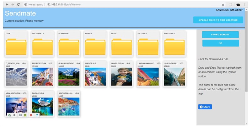 Sendmate (Transfer files over wifi)