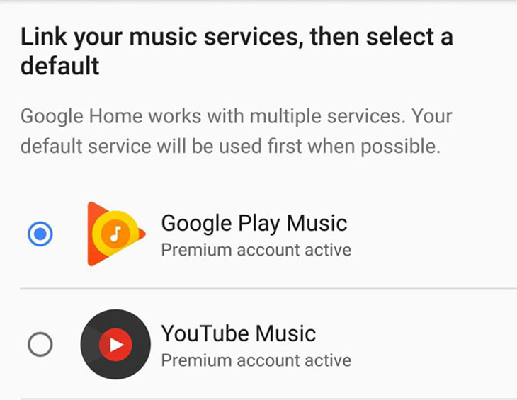 9 mẹo giúp trải nghiệm nghe nhạc tuyệt vời hơn với Google Home > Thay đổi các dịch vụ mặc định