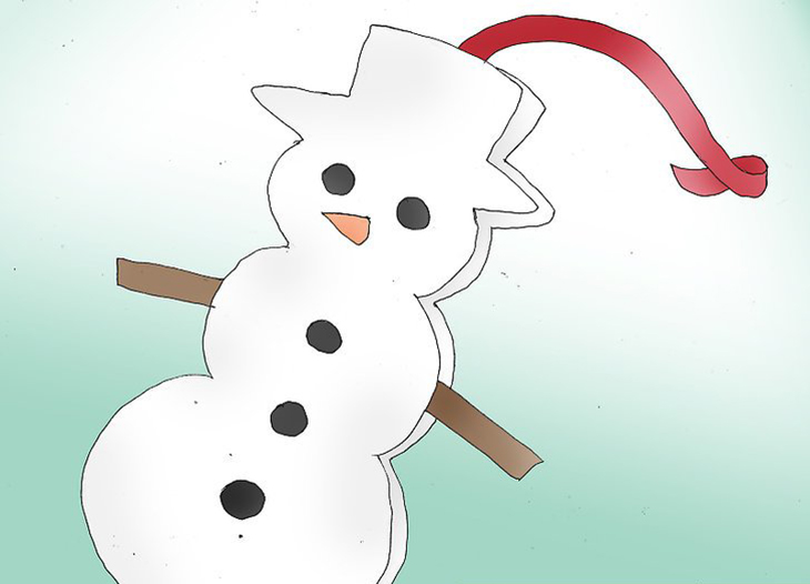 5 bước trang trí cây thông Noel cho căn nhà của bạn thêm lung linh và ấm cúng > Lắp ráp người tuyết