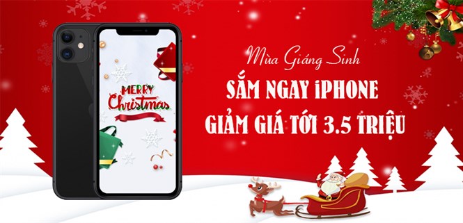 Mùa Giáng sinh, sắm ngay iPhone giảm giá tới 3.5 triệu