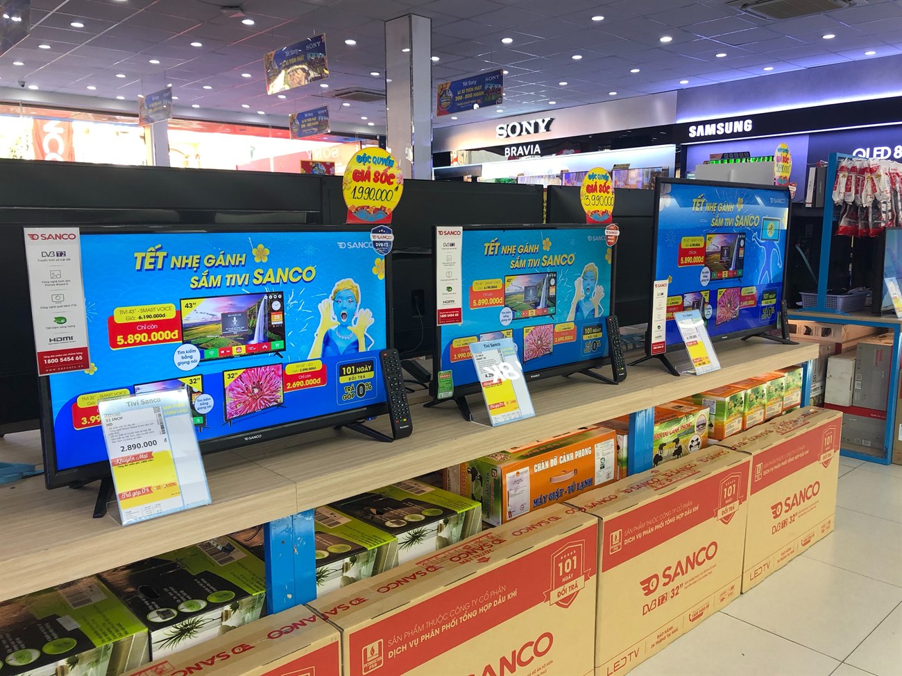 Điện máy XANH hợp tác kinh doanh với Tivi Sanco