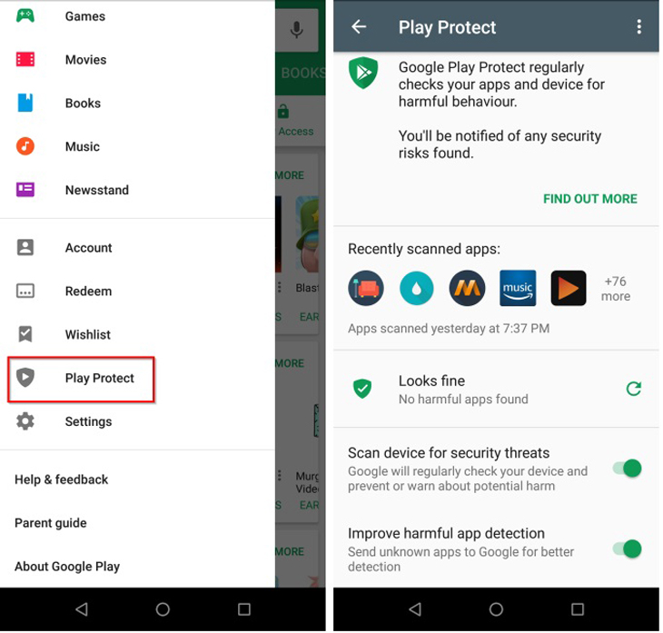 Cơ chế google play protect