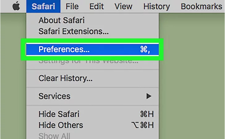 Cách xóa cache trên trình duyệt Chrome, Firefox, Safari, Edge trên điện thoại và máy tính > Mở Safari trên desktop và chọn Preferences