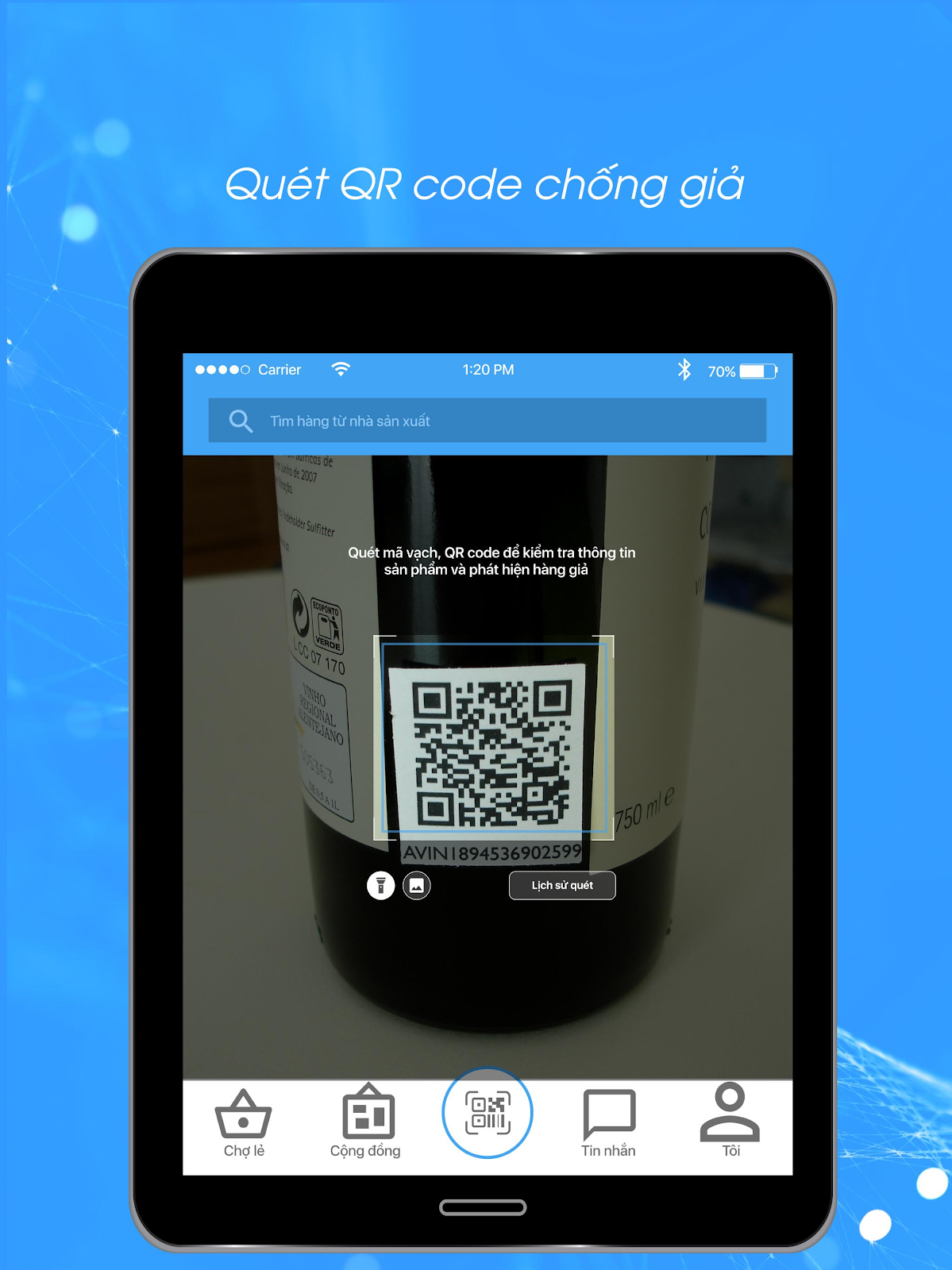 3 phần mềm quét mã vạch, kiểm tra hàng thật tốt nhất hiện nay > Barcode Việt