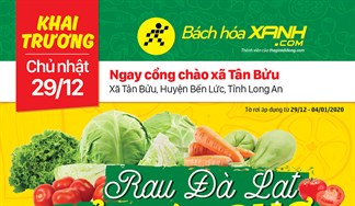 Cửa hàng Bách hoá XANH Xã Tân Bửu, Bến Lức khai trương 29/12/2019