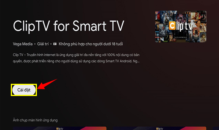 Cách sử dụng ứng dụng ClipTV trên Android tivi TCL - Cài đặt 
