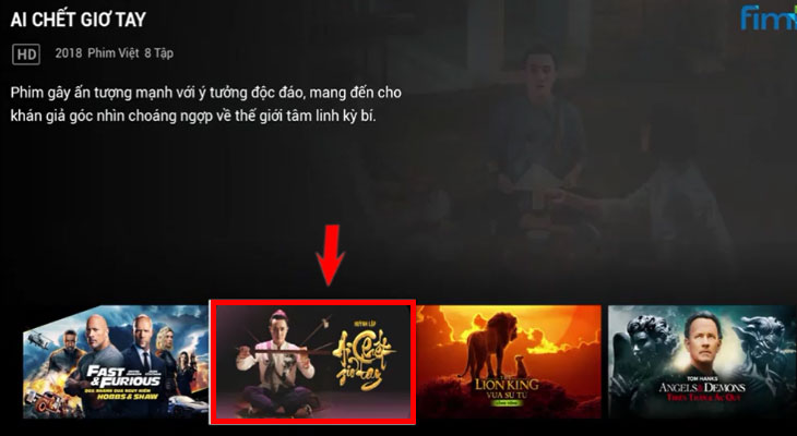 cách dùng Fim+ trên android tivi tcl