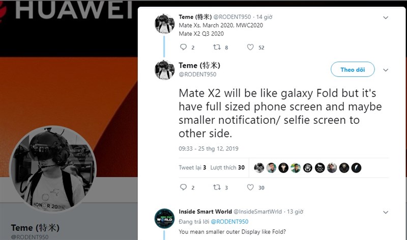Huawei Mate X2 có thể ra mắt vào thời điểm này và thiết kế tương tự như Samsung Galaxy Fold Huawei Mate X2 có thể ra mắt vào thời điểm này và thiết kế tương tự như Samsung Galaxy Fold