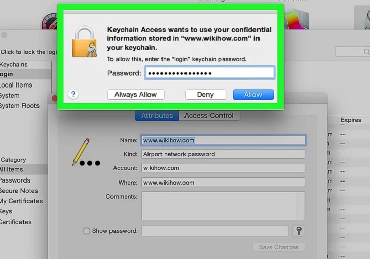 Nhập mật khẩu máy tính 