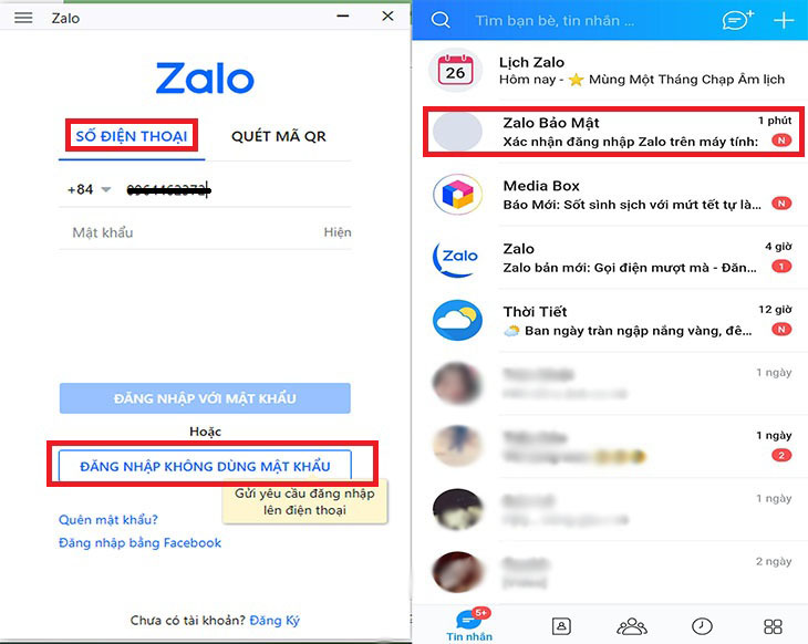 Cách đăng nhập Zalo trên máy tính khi quên mật khẩu không cần mật khẩu
