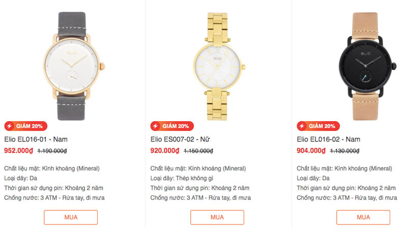 đồng hồ elio đồng hồ elio