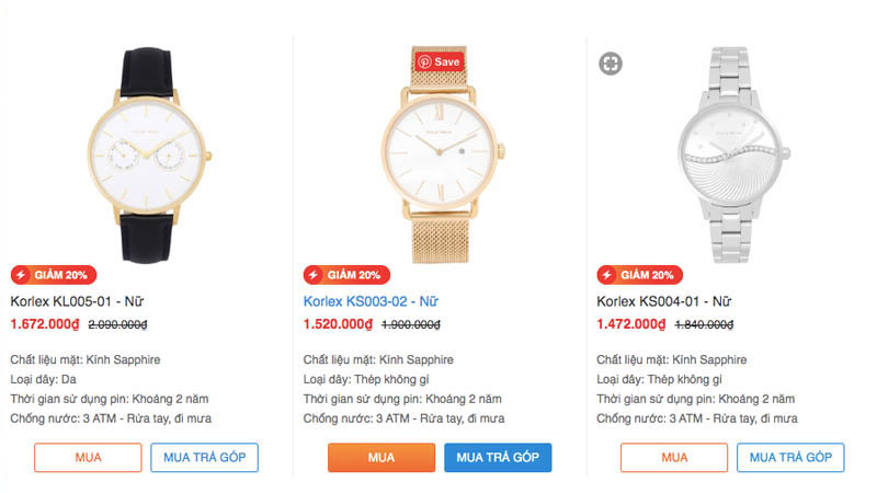 đồng hồ korlex đồng hồ korlex