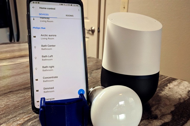 Hướng dẫn cài đặt và kết nối đèn Philips Hue với Google Home > ứng dụng Google Home sẽ hiển thị tất cả các đèn thông minh được phát hiện 