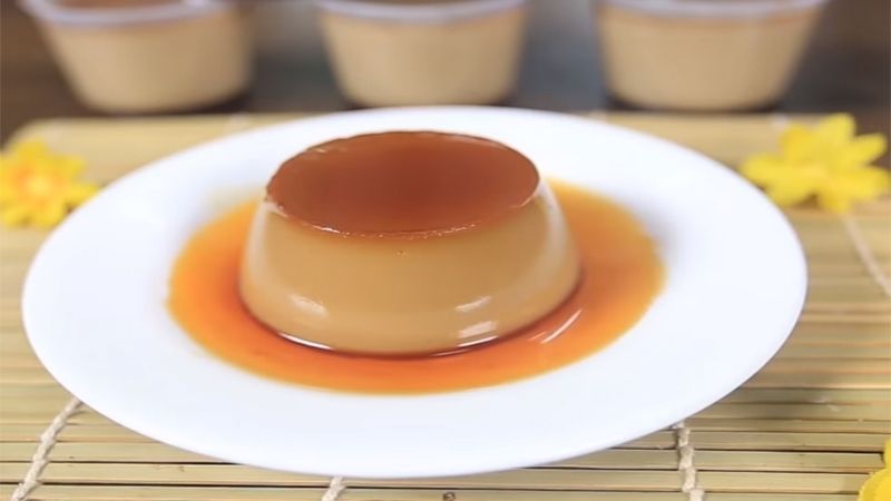 Bánh flan cà phê không cần lò nướng