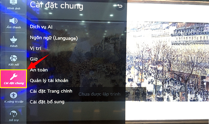 Chọn mục 