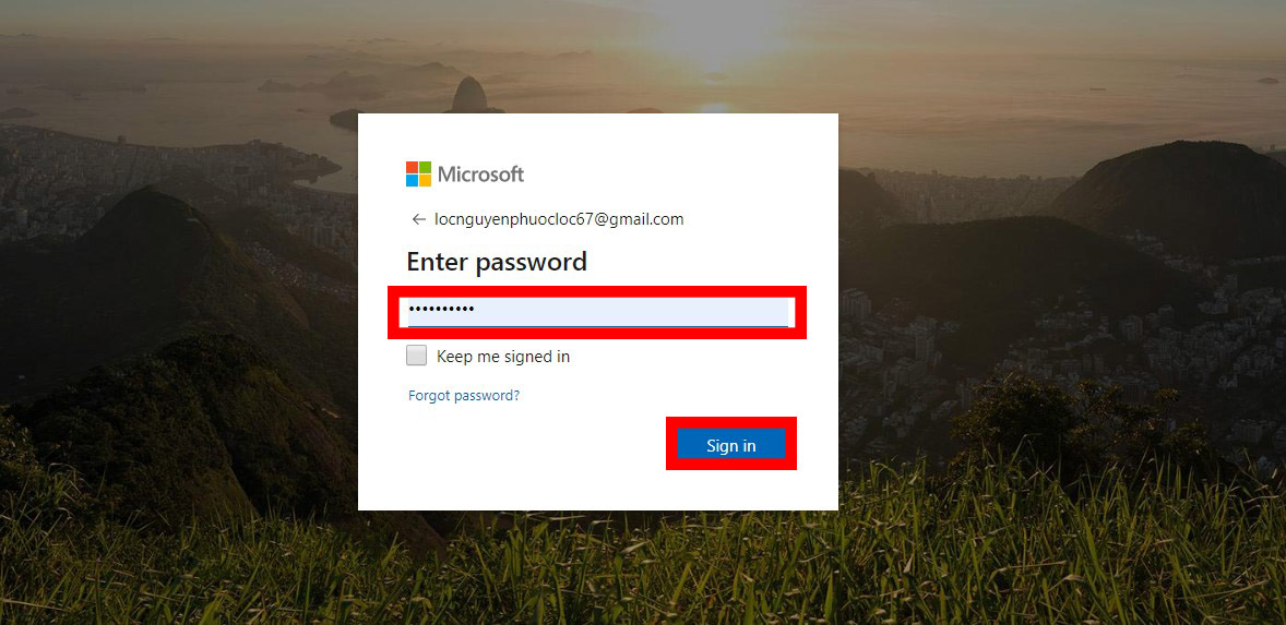 2 cách đổi ảnh đại diện, avatar trên Windows 10 > Bạn hãy nhấp đúng mật khẩu đăng nhập xong nhấn Sign in