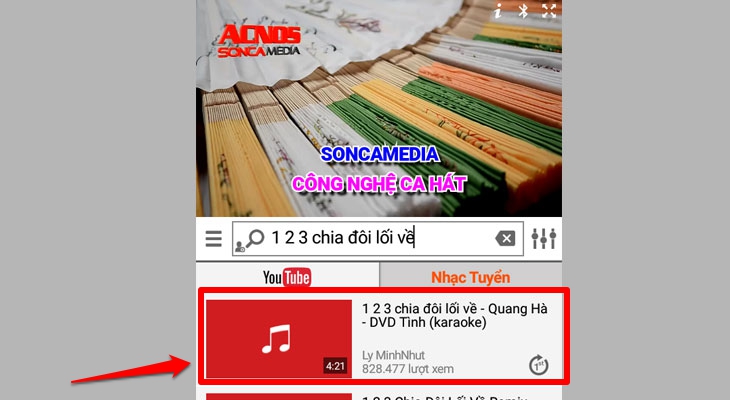 hướng dẫn dùng ứng dụng CloudKaraoke Soncamedia