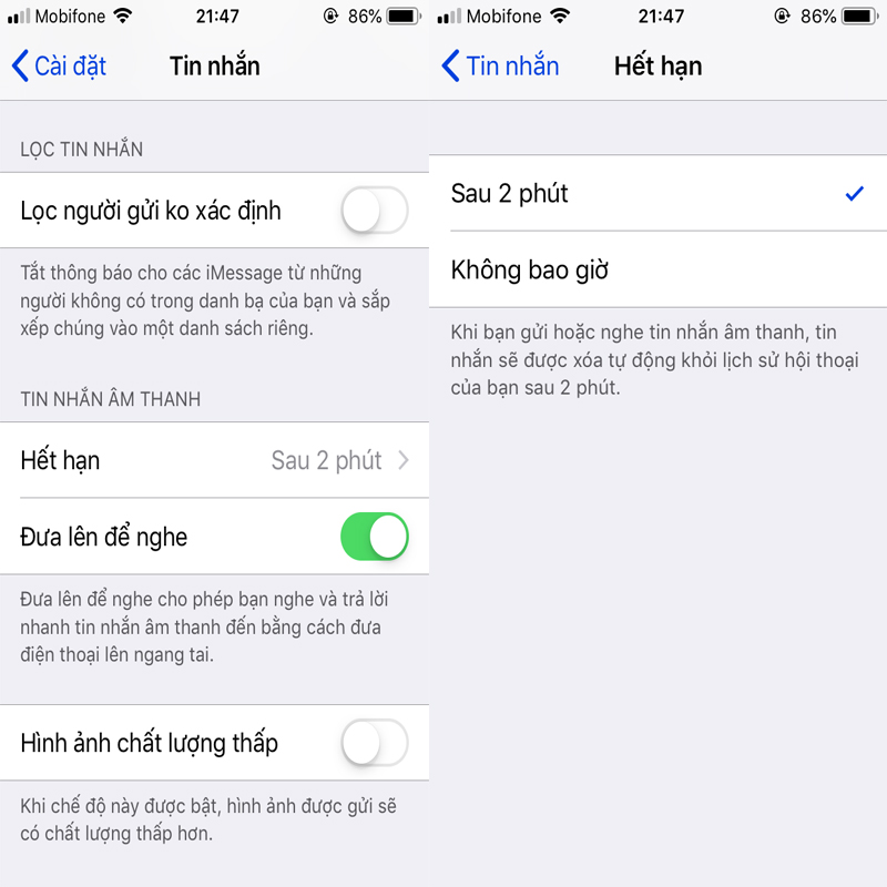 gửi tin nhắn tự hủy