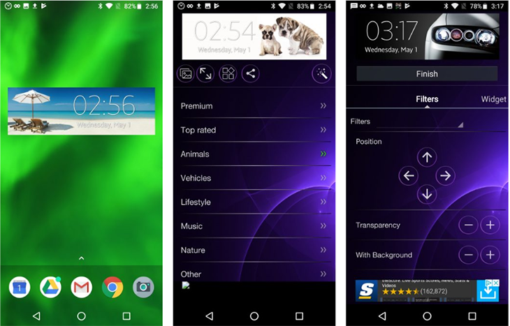Widget trên Android 12 và iOS 15