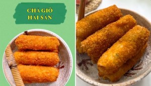 Chả giò hải sản chiên xù xốt mayonnaise ngon cực