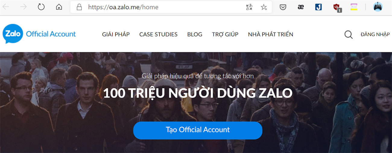 Hướng dẫn tạo Zalo Page đơn giản để bán hàng, quảng cáo > Tạo Zalo Page