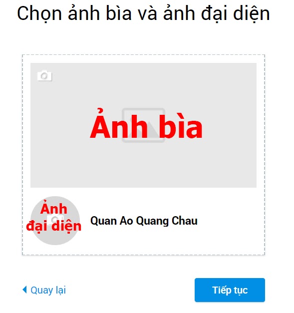 Hướng dẫn tạo Zalo Page đơn giản để bán hàng, quảng cáo > Chọn ảnh bìa và ảnh đại diện