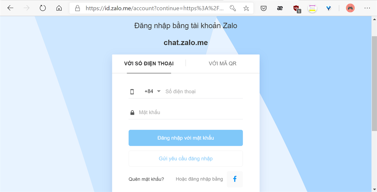 Đăng nhập Zalo trên web